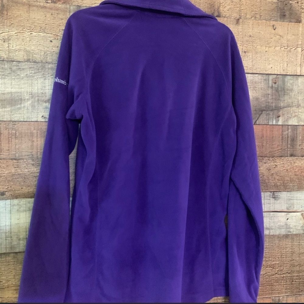 Columbia‎ purple fleece long sleeve 1/4 zip pullover, size medium - Picture 5 of 6
